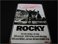 CARL WEATHERS SIGNED ROCKY TIN SIGN RCA COA