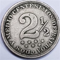 1916 Panama 2 1/2 Centesimos - Low Mintage