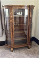Vintage Curved Front China Cabinet