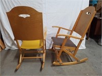 2 chaises berçantes et pliantes Clément