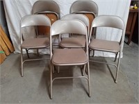 6 chaises pliantes, métal, Samsonite