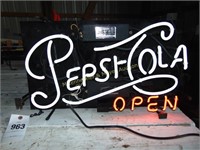 PEPSI COLA NEON OPEN SIGN-WORKS