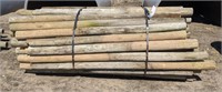Various length wooden poles, bidding on 1 times