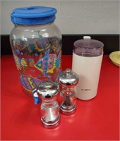 Coffee Grinder/Salt & Pepper Shakers/Water Cooler