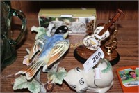 PORCELAIN BIRD - CAT - CANDLE HOLDERS - GUITAR