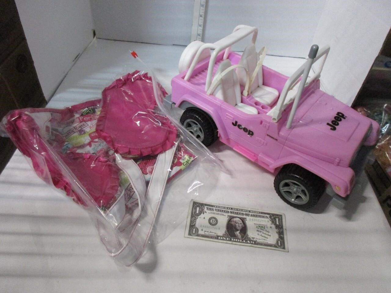 Radio controlled Barbie jeep plus other