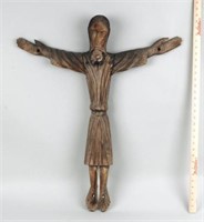 Carved Wooden Santos Corpus Figure