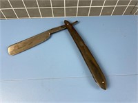 PIAULT J PARIS STRAIGHT RAZOR ANTIQUE