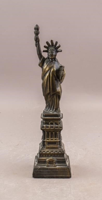 Vintage 10" Bronze Statue of Liberty Sculpture