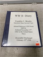 WWII Diary Album of Franklin C. Brooks
