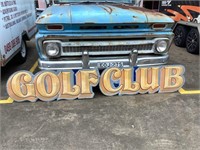 2 Piece "Golf Club" Masonite Sign