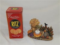Ritz Cracker Storage Tin & Thanksgiving Decor Fall