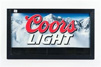 FRAMED COORS LIGHT AD MIRROR