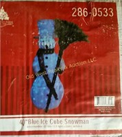 40" Blue Ice Cube Snowman