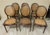Louis XVI Style Caned Mahogany Chairs.