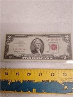 1963 series $2 bill with red seal