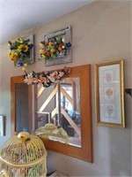 Wall Mirror, Prints, Flower Wall Hanging