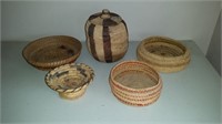 Collection Vintage Hand Woven Baskets