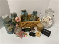 Household Lot, Ball Canning Jars, Sewing