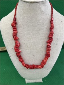 Orange coral necklace