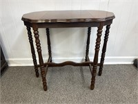 Antique walnut lamp table from the 1920s