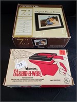 Ronco Steam Away And 7" LCD Digital Photo Print
