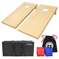 GoSports Solid Wood Premium Cornhole Set - Choose