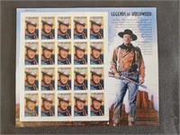 John Wayne Legends of Hollywood Stamp Sheet