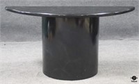 Polished Stone Demilune Table