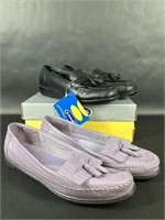 Dr.Scholls Loafer in Black and Purple
