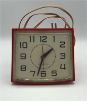 1950s GE Cherry Red Kitchen Wall Clock