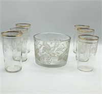 Bartlett Collins "Frosted Grape" Ice Bucket Set