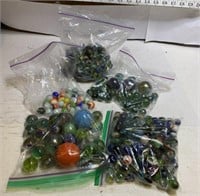 Bag lot of marbles