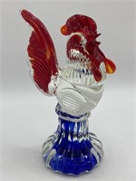 Murano Style Art Glass Rooster 6”