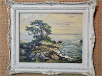 Vera Clarke Trees on Shoreline Oil/Board