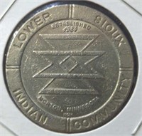 Lower Sioux Indian community $1 gaming token