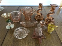 Vintage Collection of Pink Depression Glass