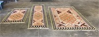 3 PC NATIVE PATTERN AREA RUGS