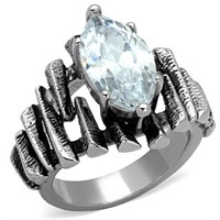 Marquise 3.45ct White Sapphire Solitaire Boho Ring