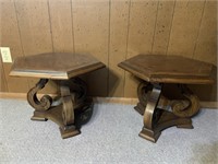 Pair of hexagonal tables
