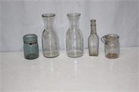 MISC BOTTLES & CANNING JARS