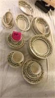 Lot of 31 Pieces of Royal Doulton Almond Willow