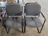 Grey Upholstered Guest Chairs