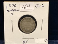 1870 Can Silver Ten Cent Piece G6