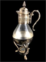 Antique Silver-Plated Coffee Carafe w/Chafing