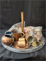 Lot of Vintage Copper Brass Metal Kitchen Items