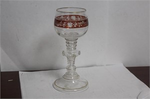 A Mosier Style Cut Glass Goblet
