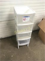 4 Tier Plastic Storage Unit - 13 x 15 x 41
