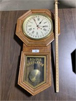 Vintage Eclipse Regulator 8 day timepiece calendar