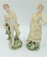 Bisque Colonial Courting Couple 12"